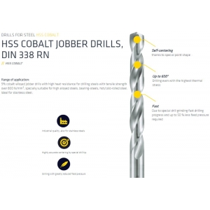 Burghiu HSS-Cobalt -  2.5 mm